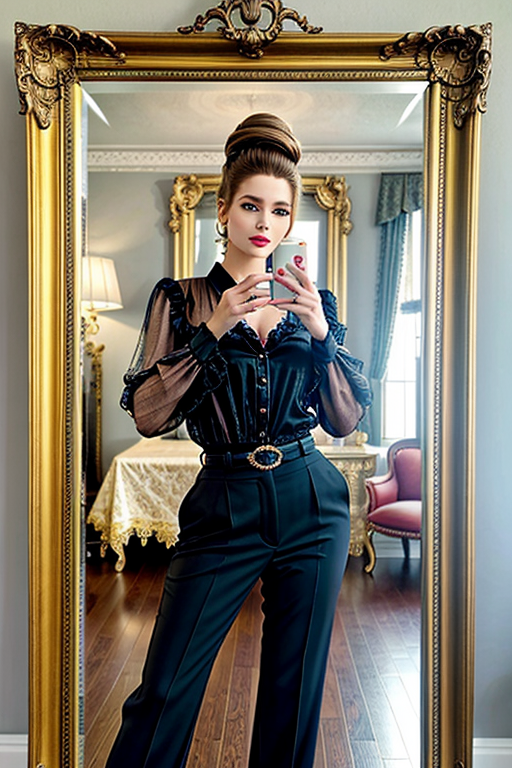 mirror photo pose girl simple